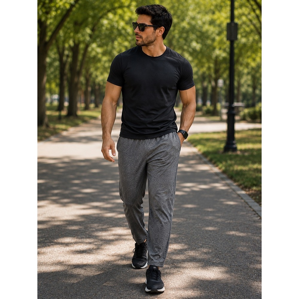 Old Navy Active Go-Dry Heathered Gray Jogger Athletic Pants Mens Medium